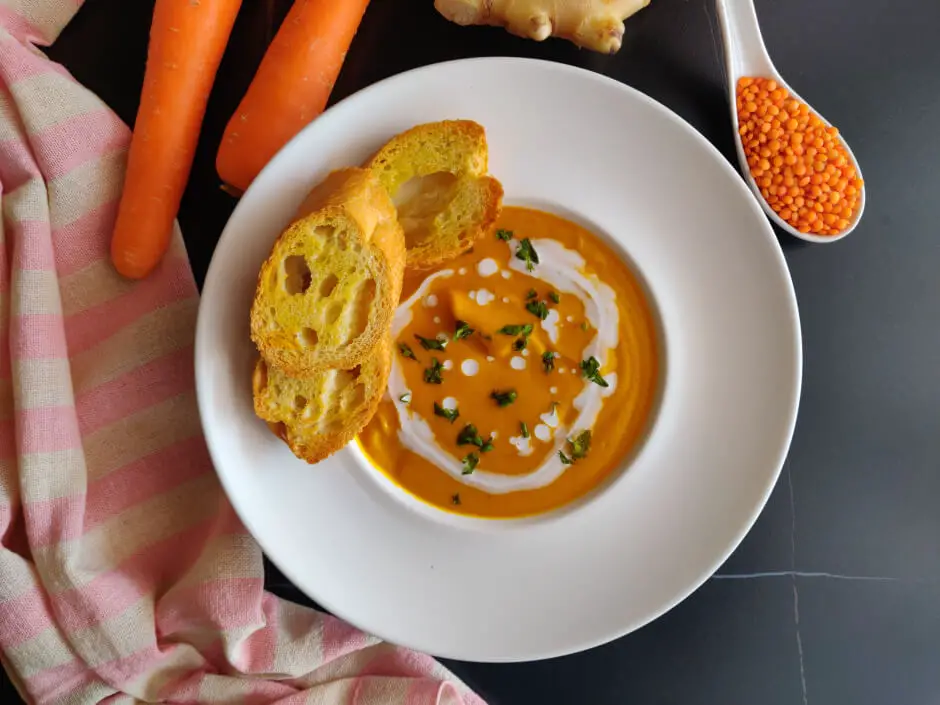 carrot lentil ginger soup
